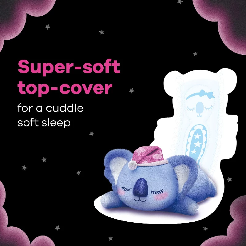 Whisper Bindazzz Night Koala Soft Sanitary Pads, 8 Pads-4.webp